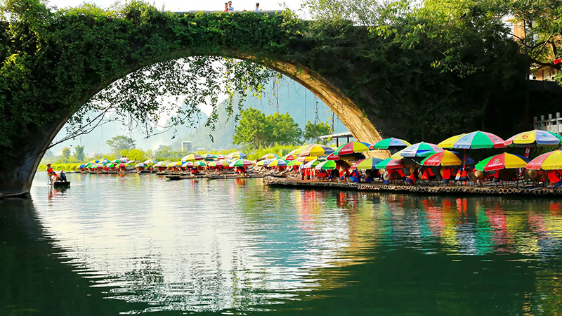 The Bamboo Rafting on Yulong River