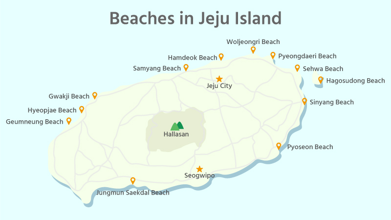 Beaches in Jeju Island