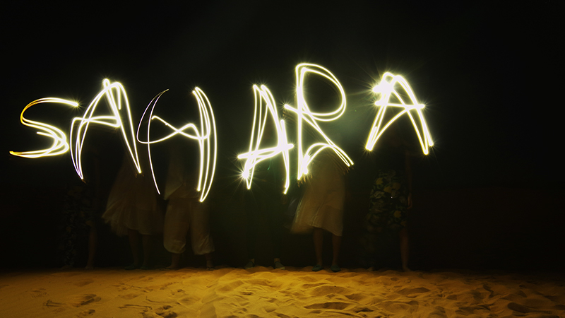 Celebration in Sahara Desert