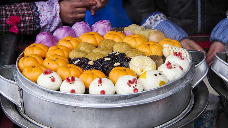 Delicious food in Ciqikou Ancient Town