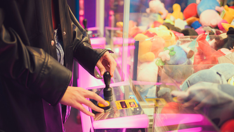 Claw Machine in Game Center