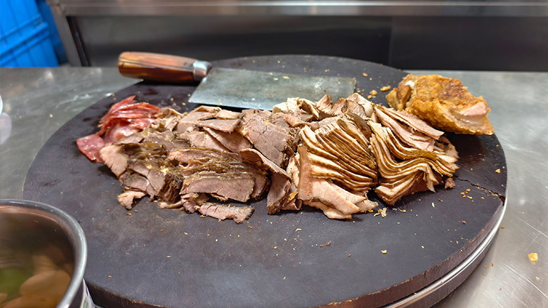 Various sliced meats