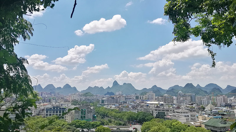 Overlook the city on Elephant Trunk Hill
