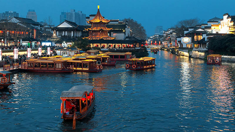 The night view of Qinhuai River, Nanjing