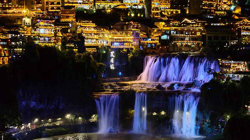 Furong Ancient Town night view