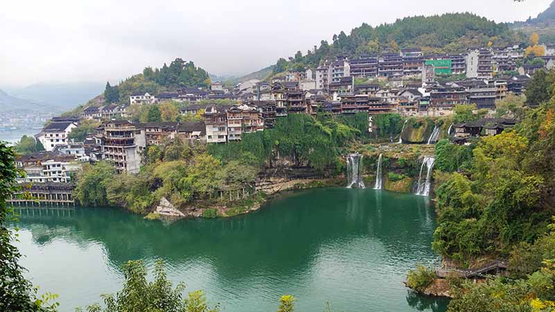 Panoramic view of Furong Ancient Town