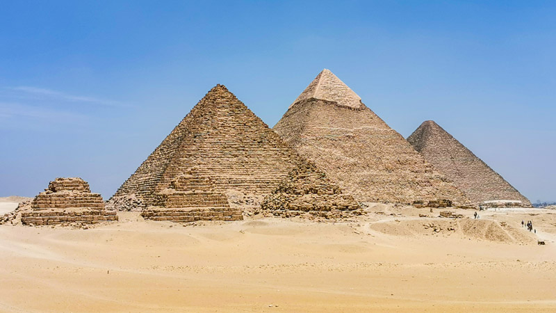 Panoramic View of Giza Pyramids