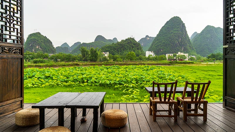 Guilin countryside in spring