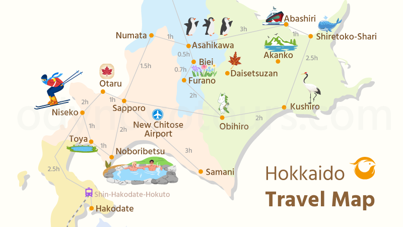 Hokkaido Travel Map