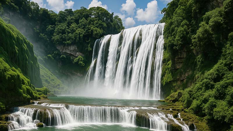 Scenery of Huangguoshu waterfall 