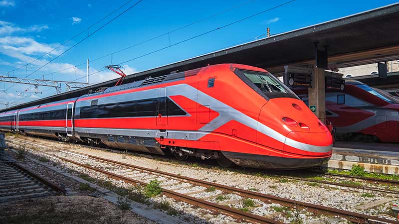 Frecciarossa High-Speed Train in Italy