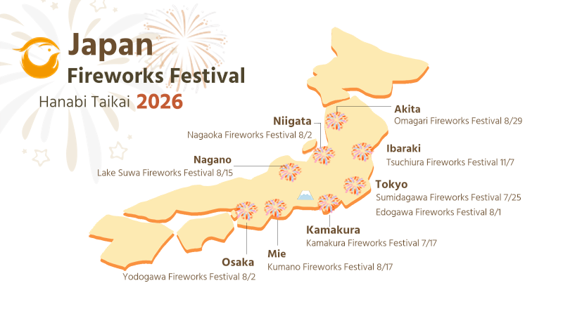 Japan Fireworks Festivals Map 2026