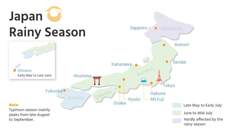 Japan Rainy Season Map