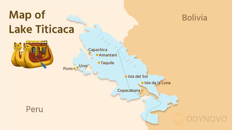 Map of Lake Titicaca