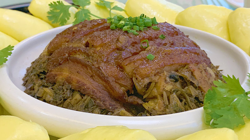 Lipu Taro and Pork Loaf