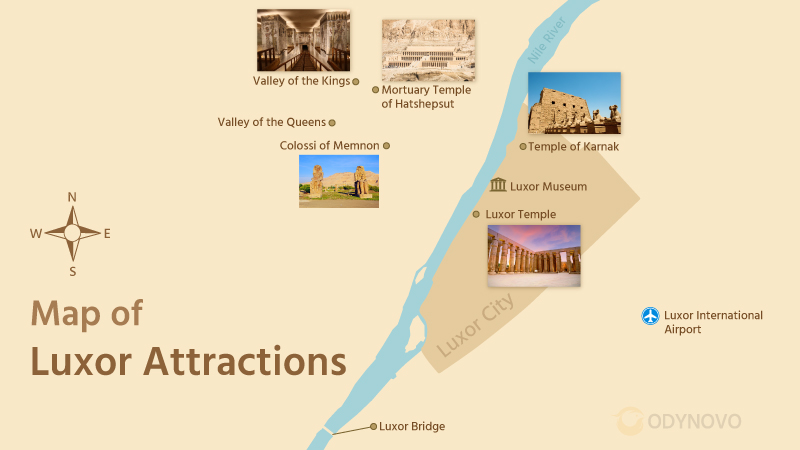 Map of Luxor Attractions
