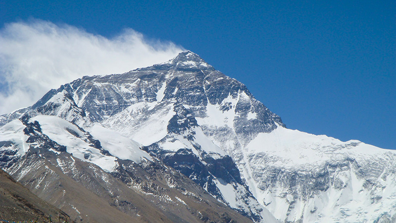 Photograph Mount Everest from Rongbuk Monastery