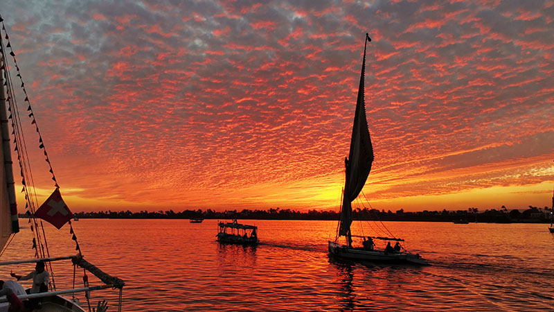 Nile Cruise With Sunset