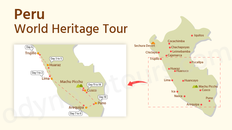 PeruTravel Map - World Heritage