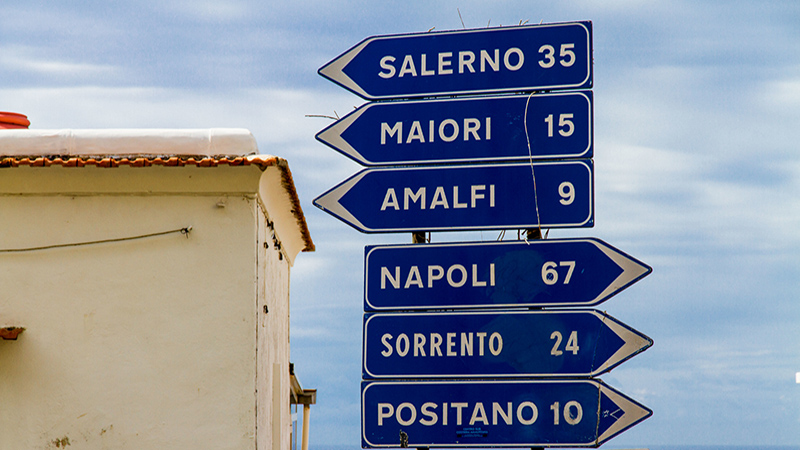 Road Sign in Italy