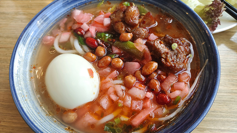 Sour soup noodels in Zhaoxing