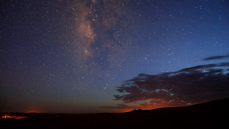 Starry Sky Over the Sahara Desert