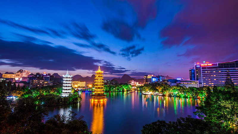 Sun and Moon Twin Pagodas