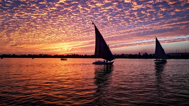 Sunset on the Nile River