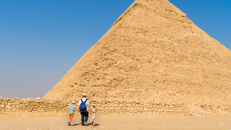 The Chephren Pyramid on the Giza Plateau