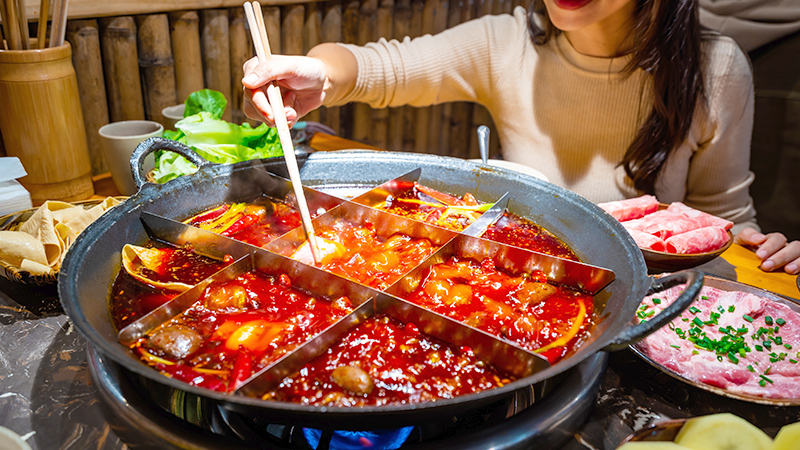 Try hot pot in Chongqing