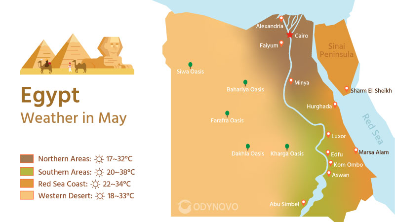 Weather Map of Egypt in May