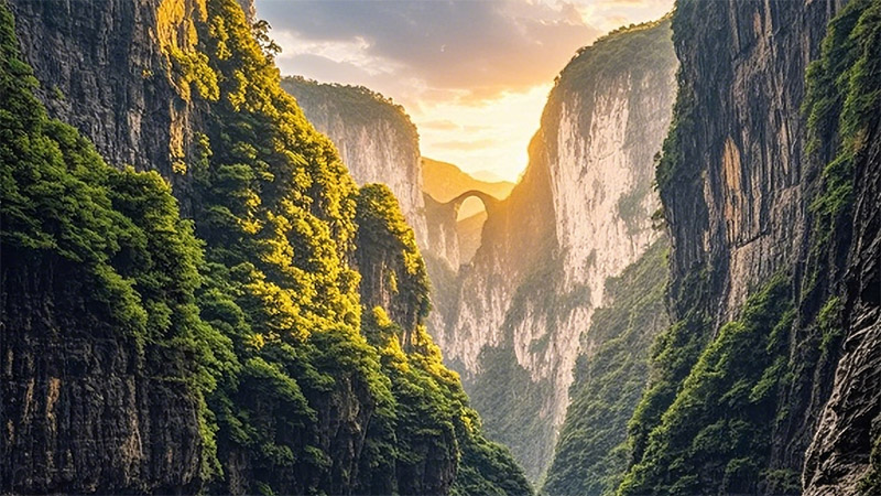 Sunrise in Wulong, Chongqing