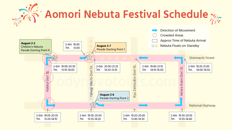 Aomori Nebuta Festival Schedule