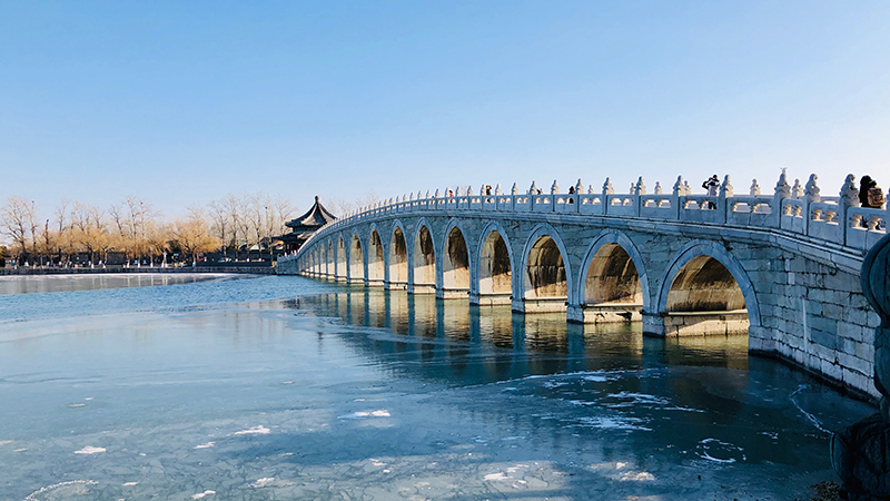 The Kumming Lake in Beijing in winter