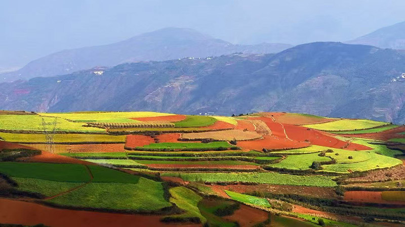 Autumn scenery of Dongchuan Red Land