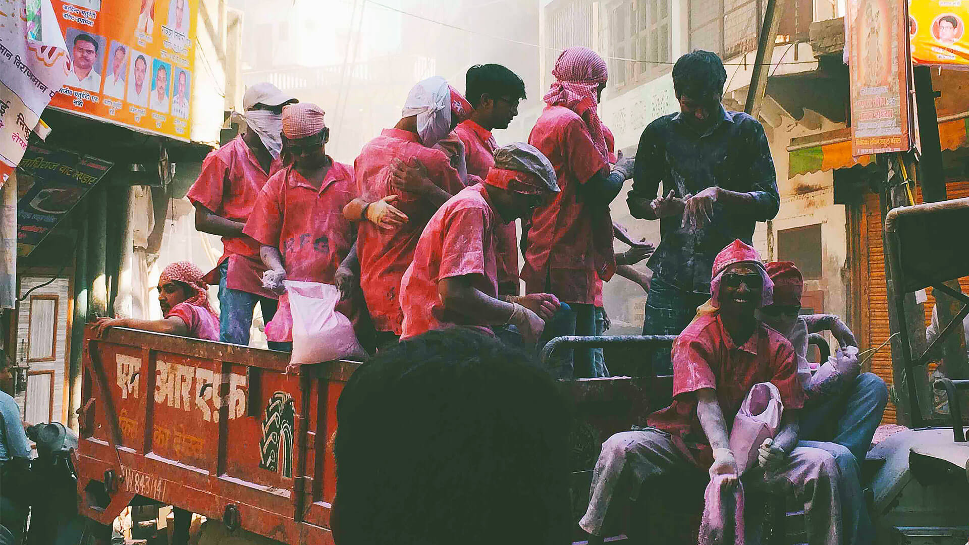 Festival Holi en las calles