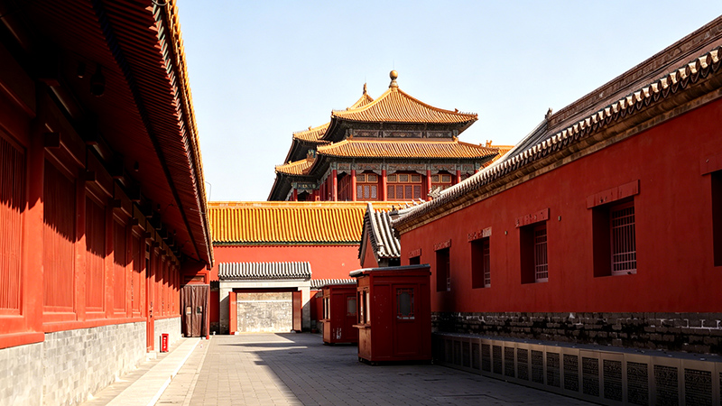 A corridor of the Forbidden City