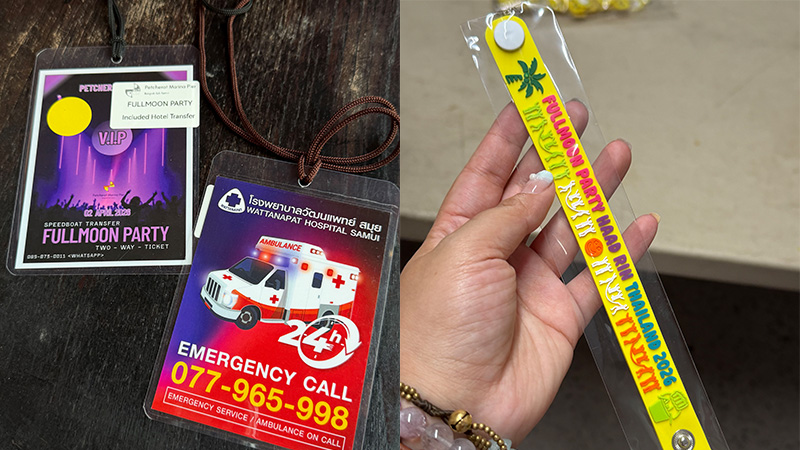 Ticket and Wristband of Full Moon Party