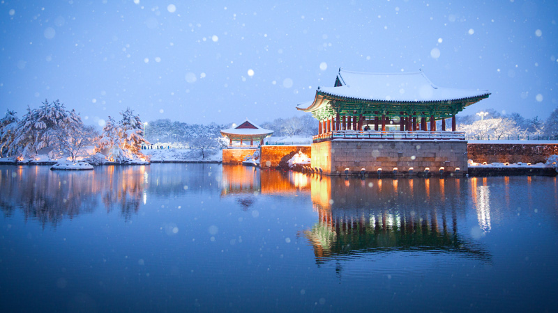 Snow Scenery in Gyeongju