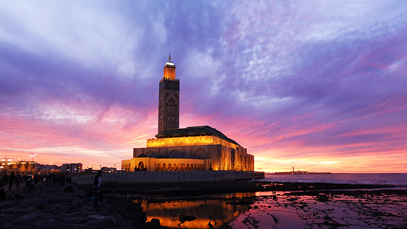 Hassan II Mosque at Sunset, Casablanca