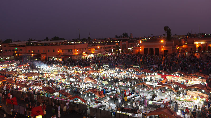 Jemaa el-Fna Square at Night, Marrakech