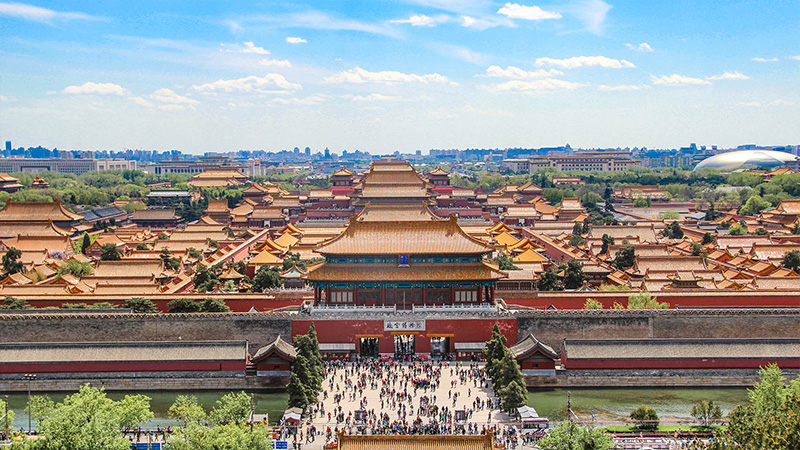 Aerial view of the Forbidden City