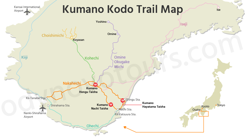Kumano Kodo Trail Map
