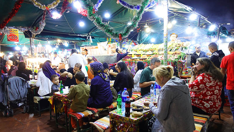 Lively Atmosphere of Medina in Morocco