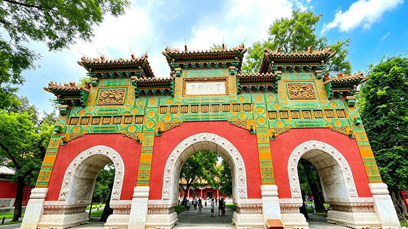 A memorial gate of Guozijian