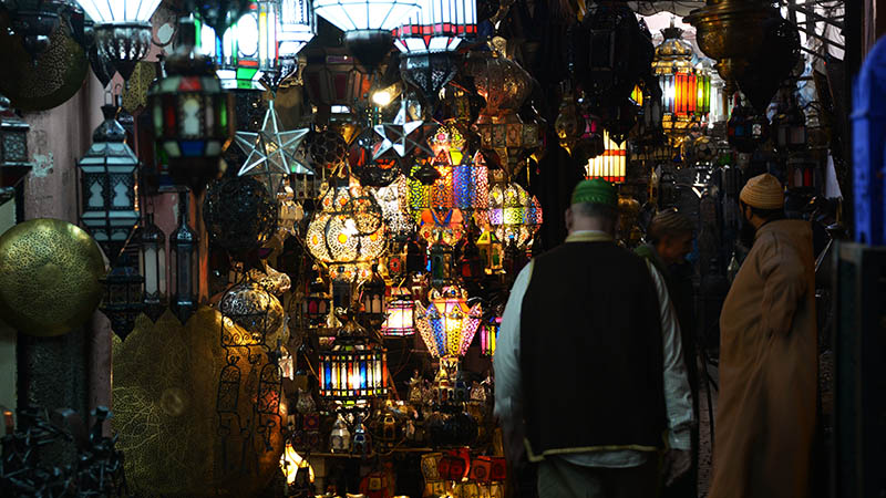 Moroccan Lamps in the Market