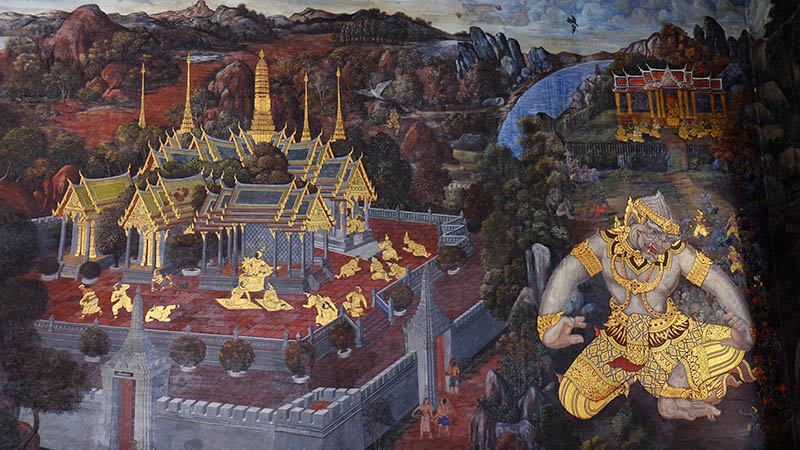 Murals Inside the Grand Palace, Bangkok