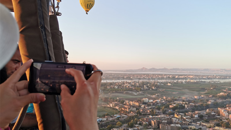 Luxor Views Taken from a Hot Air Balloon