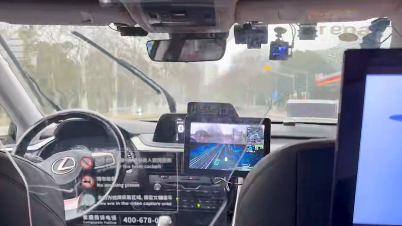 Self-driving taxi in Shanghai