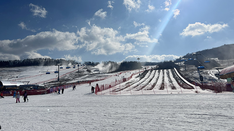 Ski resort landscape in Changbai Mountain